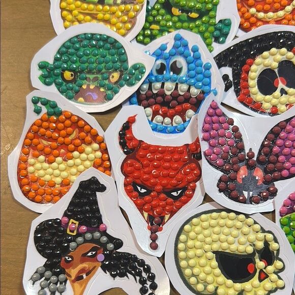 Colorful Halloween diamond Sticker Set - Picture 2 of 5